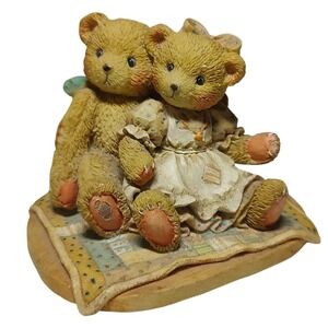 Vintage Hamilton Gifts Figurine Cherished Teddies Nathaniel and Nellie Twice SEE